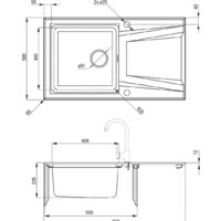 Кухонная мойка Deante Prime ZSR S113 (серый металлик) - Превью изображения №2 — Интернет-магазин Time-Shop
