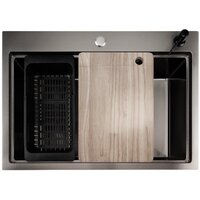 Кухонная мойка Stellar S7050NB-A (нано черный, c доской) - Превью изображения №2 — Интернет-магазин Time-Shop