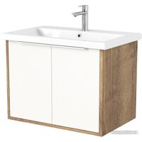 Дабер Тумба под умывальник 018 Cersanit Como 70 Т18.7С.0.21Б (дуб галифакс/белый/ручка белая)