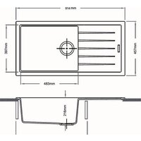 Кухонная мойка Longran Ultra ULS914.457 (оникс) - Превью изображения №2 — Интернет-магазин Time-Shop