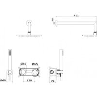 Душевая система  Ganzer GZ19164-S - Превью изображения №16 — Интернет-магазин Time-Shop