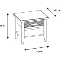 Тумба Ангстрем Кантри спальня КА-300.09 (Я16) исп.9 (кашемир серый) - Превью изображения №4 — Интернет-магазин Time-Shop