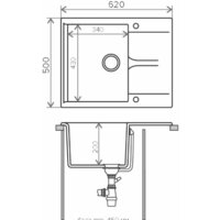 Кухонная мойка Polygran Gals 620 (опал 328) - Превью изображения №2 — Интернет-магазин Time-Shop