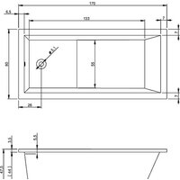 Ванна Riho Lusso Plus 170x80 (без ножек) - Превью изображения №2 — Интернет-магазин Time-Shop