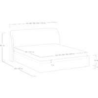 Кровать Сонум Nicole 180x200 (лаунж белый) - Превью изображения №7 — Интернет-магазин Time-Shop