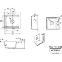 Кухонная мойка Kernau Kgs M 45 1B Pure White - Превью изображения №2 — Интернет-магазин Time-Shop