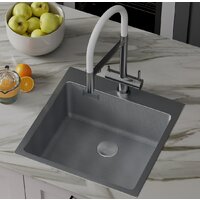 Кухонная мойка Roxen Snake 560220-50-S (50*48) сатин/текстурная поверхность (с коландером и дозатором) - Превью изображения №6 — Интернет-магазин Time-Shop