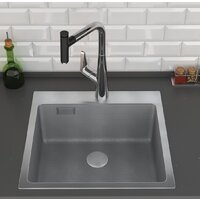 Кухонная мойка Roxen Snake 560220-50-S (50*48) сатин/текстурная поверхность (с коландером и дозатором) - Превью изображения №4 — Интернет-магазин Time-Shop