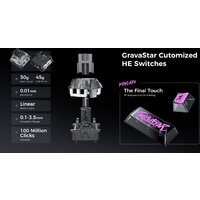 Клавиатура Gravastar Mercury V75 Lite Transparent Black (GravaStar Magnetic Blackcore) - Превью изображения №14 — Интернет-магазин Time-Shop