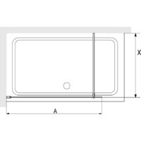Душевая стенка RGW WA-08B 06100811-154 110 (черный/ребристое стекло) - Превью изображения №3 — Интернет-магазин Time-Shop