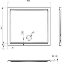 Душевой поддон Lavinia Boho One 37016100 100х90 - Превью изображения №7 — Интернет-магазин Time-Shop