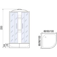 Душевая кабина River Nara Light XL 100/24 MT - Превью изображения №5 — Интернет-магазин Time-Shop