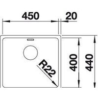Кухонная мойка Blanco Andano 450-U (без клапана-автомата) [519373] - Превью изображения №2 — Интернет-магазин Time-Shop
