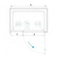 Душевая дверь RGW HO-012B 350601209-24 90 (черный/матовое-сатинат стекло) - Превью изображения №2 — Интернет-магазин Time-Shop