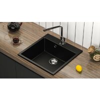 Кухонная мойка MARRBAXX Карельский камень модель 44/Q4 F044Q004 (черный) - Превью изображения №2 — Интернет-магазин Time-Shop
