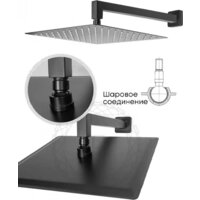 Душевая система  Filarete Waterfall FL1010 (черный матовый) - Превью изображения №10 — Интернет-магазин Time-Shop