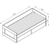 Кровать-тахта Mio Tesoro Сириус раздвижная 90x200 2.02.08.450.3 (дуб сонома) - Превью изображения №4 — Интернет-магазин Time-Shop