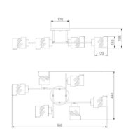 Припотолочная люстра Евросвет Hilari 30165/6 (Черный жемчуг) - Превью изображения №7 — Интернет-магазин Time-Shop