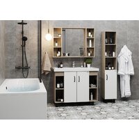  Onika Тумба под умывальник Тимбер 100.10 110011 (белый матовый/дуб сонома) - Превью изображения №2 — Интернет-магазин Time-Shop