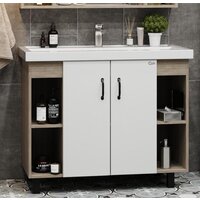 Onika Тумба под умывальник Тимбер 100.10 110011 (белый матовый/дуб сонома)