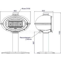 Свободностоящая печь-камин Invicta Brio Sur Pied 6481-14 - Превью изображения №4 — Интернет-магазин Time-Shop