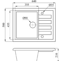 Кухонная мойка БелЭворс Vega L (блэк) - Превью изображения №2 — Интернет-магазин Time-Shop