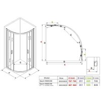 Душевой уголок Roxen Santi 55020-90B 90х90 - Превью изображения №15 — Интернет-магазин Time-Shop
