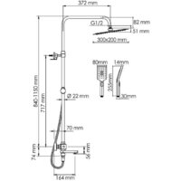 Душевая система  Wasserkraft A199.069.126.010.CH Thermo - Превью изображения №3 — Интернет-магазин Time-Shop