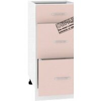 Шкаф напольный Кортекс-мебель Корнелия Лира НШ40р3ш без столешницы (черный) - Превью изображения №3 — Интернет-магазин Time-Shop