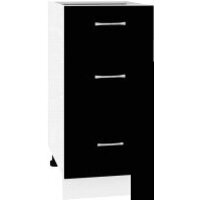 Кортекс-мебель Корнелия Лира НШ40р3ш без столешницы (черный)