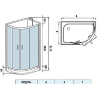 Душевая кабина WeltWasser WW500 Werra 1201 L - Превью изображения №12 — Интернет-магазин Time-Shop