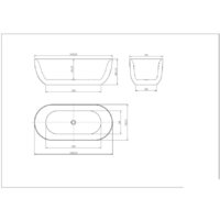 Ванна Aquatek Афина 170x78 AQ-144778Bl (с ножками и сливом) - Превью изображения №2 — Интернет-магазин Time-Shop