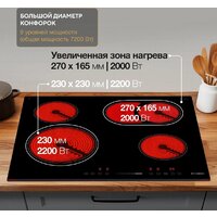 Варочная панель Hyundai HHE 6673 BG - Превью изображения №3 — Интернет-магазин Time-Shop