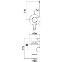 Гигиенический душ Paffoni Tweet Round ZDUP110BO - Превью изображения №2 — Интернет-магазин Time-Shop