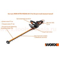 Кусторез Worx WG263E.9 (без АКБ) - Превью изображения №13 — Интернет-магазин Time-Shop