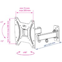 Кронштейн для телевизора Kromax OPTIMA-204 (черный) - Превью изображения №2 — Интернет-магазин Time-Shop