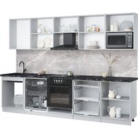 Готовая кухня Интерлиния Мила Лайт 3.0-ПМ2 (дуб серый/дуб серый/дуб бунратти) - Превью изображения №3 — Интернет-магазин Time-Shop