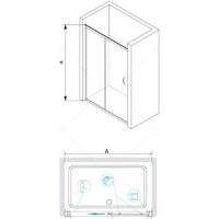 Душевая дверь RGW PA-016 180 (хром/матовое стекло) - Превью изображения №3 — Интернет-магазин Time-Shop