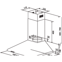 Кухонная вытяжка HOMSair Delta 50 (нержавеющая сталь) - Превью изображения №2 — Интернет-магазин Time-Shop