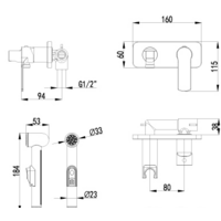 Гигиенический душ Lemark Plus Grace LM1519C - Превью изображения №2 — Интернет-магазин Time-Shop