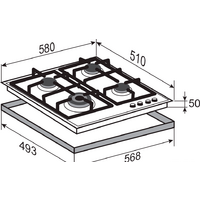 Варочная панель Zigmund & Shtain G 14.6 W - Превью изображения №4 — Интернет-магазин Time-Shop