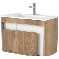 Дабер Тумба под умывальник 016 70 Т16.7.0.21 (дуб галифакс/белый)