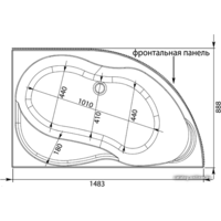 Ванна Aquanet Graciosa 150x90 R - Превью изображения №6 — Интернет-магазин Time-Shop