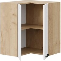 Шкаф навесной Трия Лорас 1В6УП (дуб крафт золотой/холст белый) - Превью изображения №2 — Интернет-магазин Time-Shop