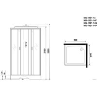 Душевая кабина Niagara NG-1101-14 90х90 - Превью изображения №3 — Интернет-магазин Time-Shop