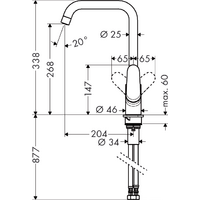 Смеситель Hansgrohe Focus M41 31820000 (хром) - Превью изображения №2 — Интернет-магазин Time-Shop