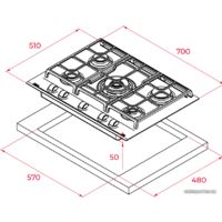 Варочная панель TEKA GZC 75330 XBN (черный) - Превью изображения №10 — Интернет-магазин Time-Shop