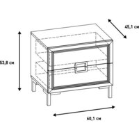 Тумба Ангстрем Дольче спальня ДЛ-305.03 исп.3 (кашемир серый) - Превью изображения №12 — Интернет-магазин Time-Shop