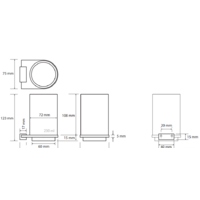 Стакан для зубной щетки и пасты Bemeta Galla 108110010 - Превью изображения №2 — Интернет-магазин Time-Shop