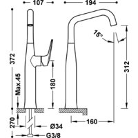 Смеситель Tres 28184701OPM - Превью изображения №2 — Интернет-магазин Time-Shop